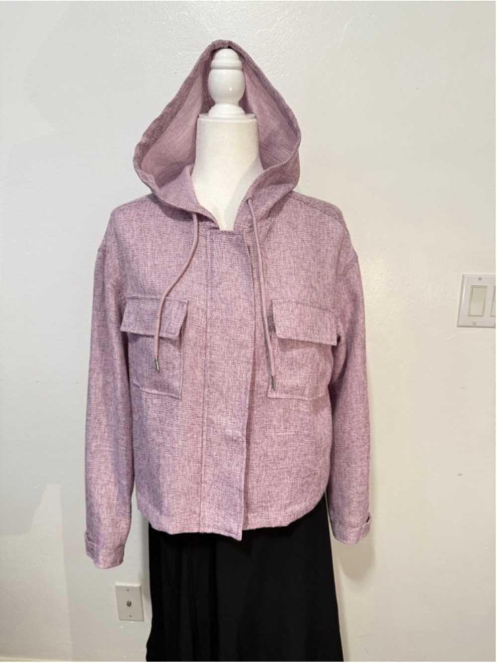 Avec Les Filles Lavender Utility Jacket M funnel neck, street wear